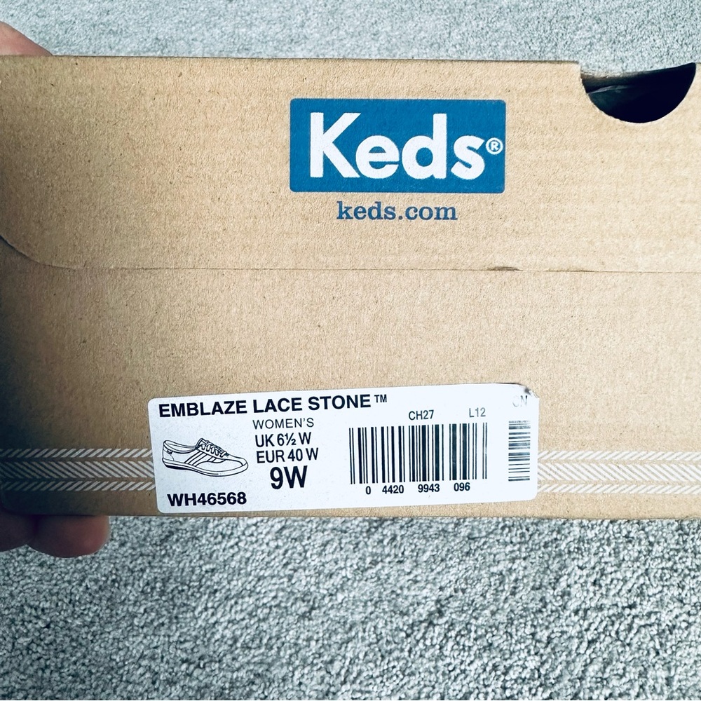 NWT Keds Emblaze Lace Stone, Size 9W - Picture 3 of 15